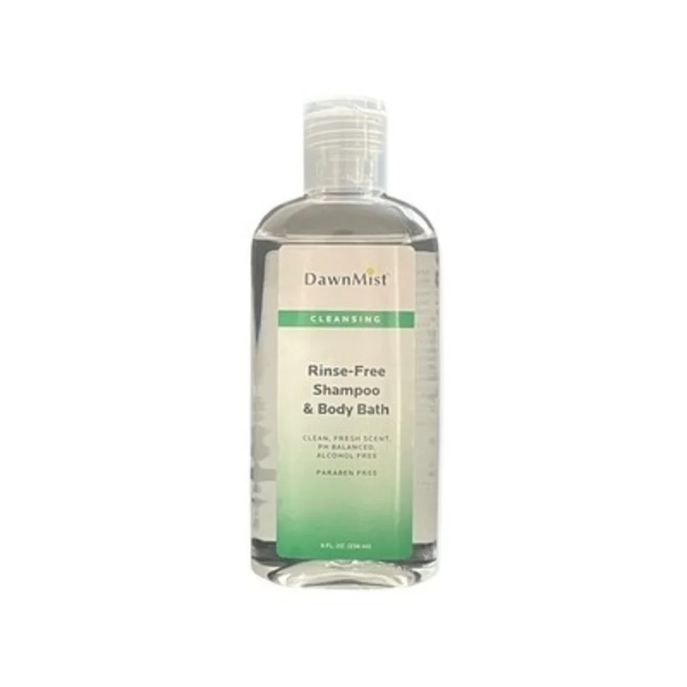 DAWNMIST Rinse Free Shampoo& Body Wash 8oz Paraben-Free Bath No Water Needed New